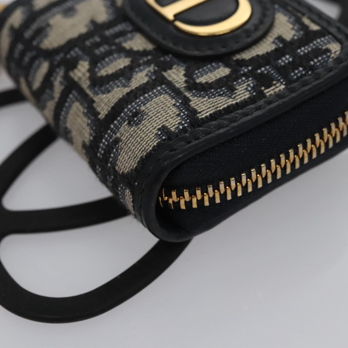 Christian Dior Trotter French Diorissimo Canvas Navy Canvas Wallets Accessory (Pre-Owned)