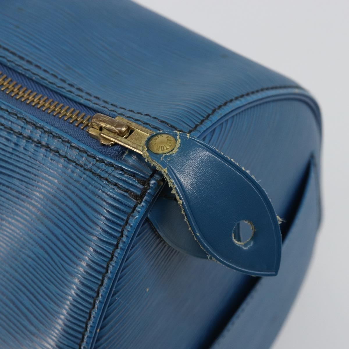 Louis Vuitton Speedy Epi Leather Blue Leather Handbag (Pre-Owned)