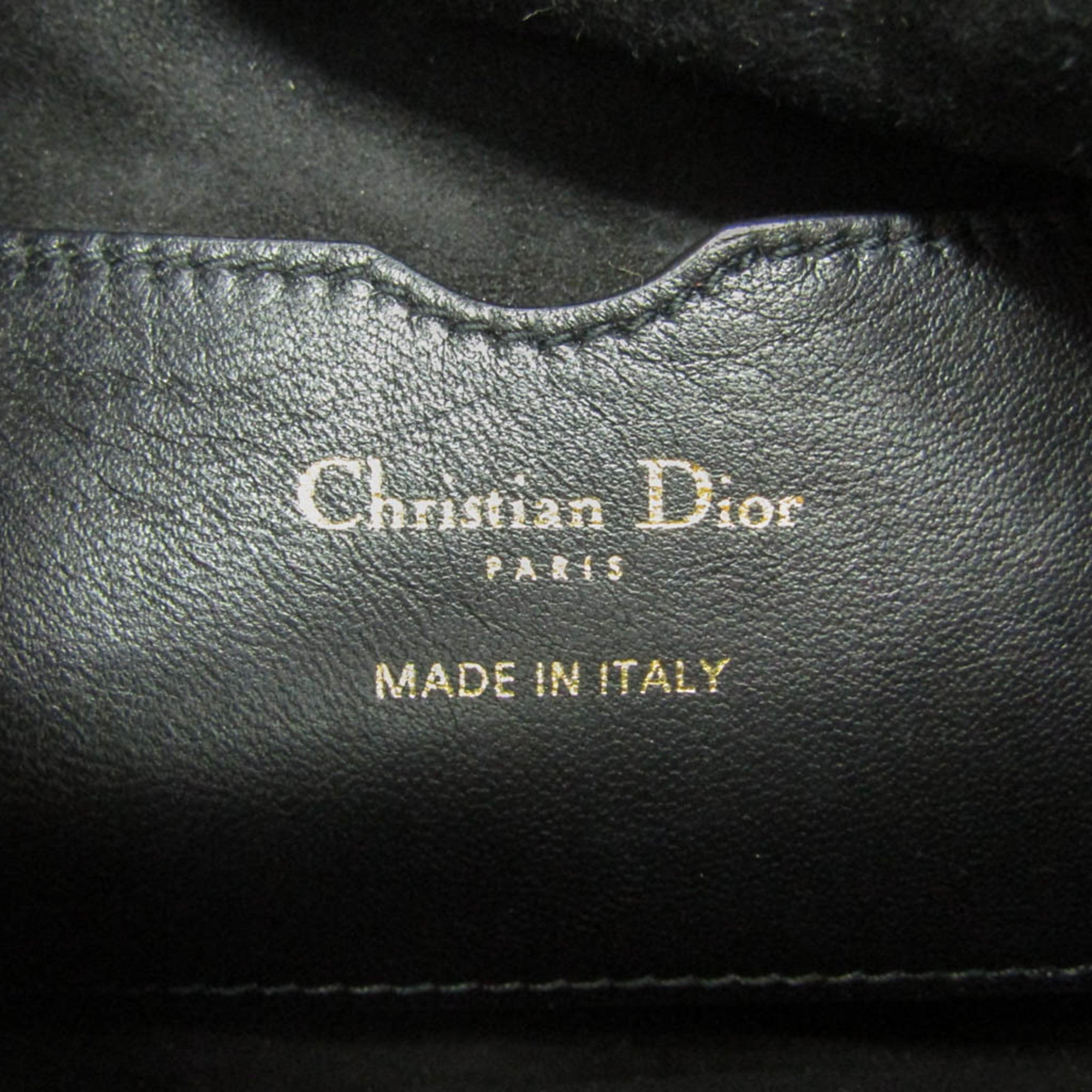 Christian Dior Vibe Hobo Cannage Quilt Lambskin Black Leather Handbag (Pre-Owned)