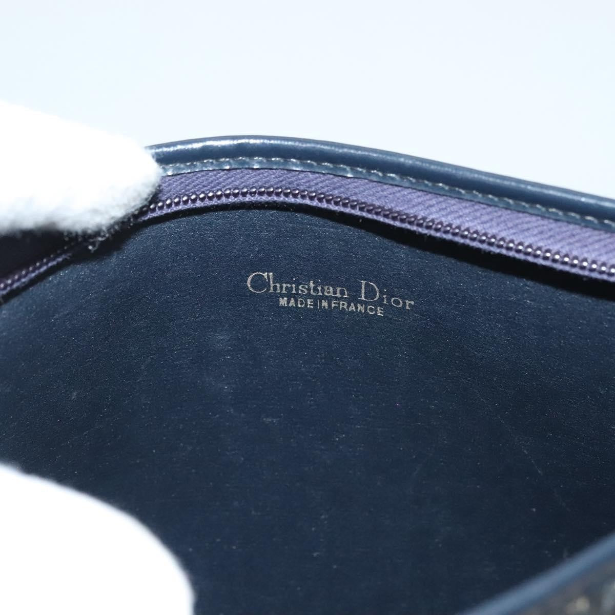 Christian Dior Vintage Trotter Canvas Navy Canvas Shoulder Bag Bag (Pre-Owned)