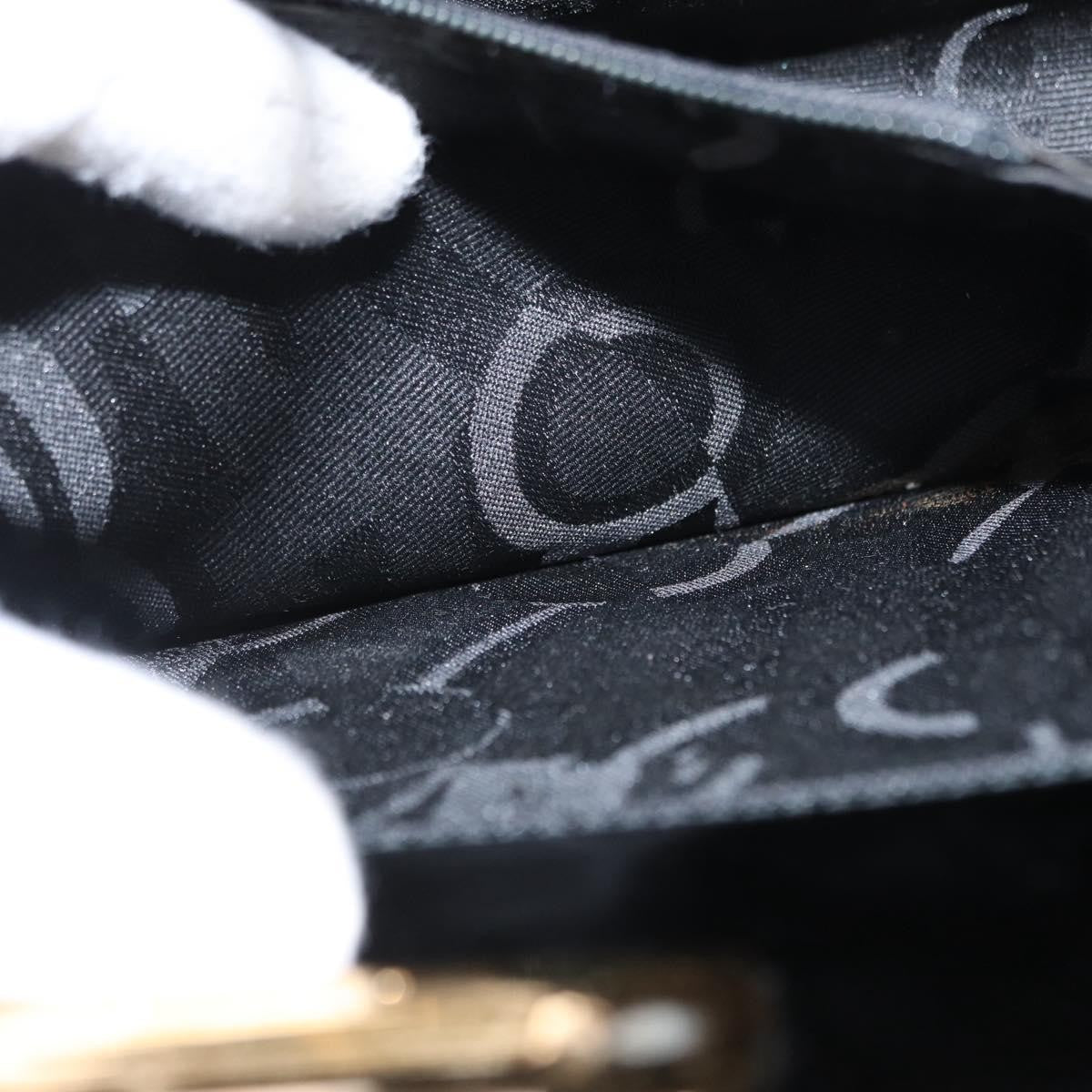 Salvatore Ferragamo Vintage Gancini Chain Patent Leather Black Patent_Leather Shoulder Bag Bag (Pre-Owned)
