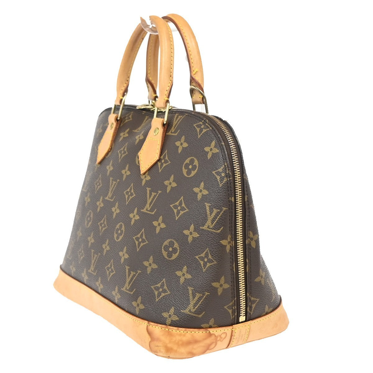 Louis Vuitton Alma Monogram Brown Leather Handbag (Pre-Owned)