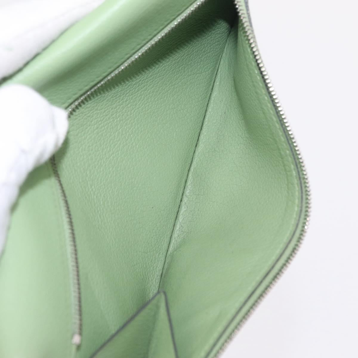 Hermes Dogon Recto Verso Leather Green Leather Wallets Accessory (Pre-Owned)