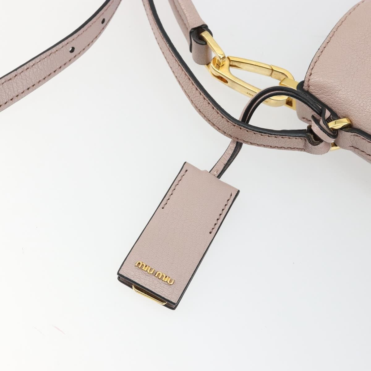 Miu Miu Madras Convertible Hobo Leather Pink Leather Shoulder Bag Bag (Pre-Owned)