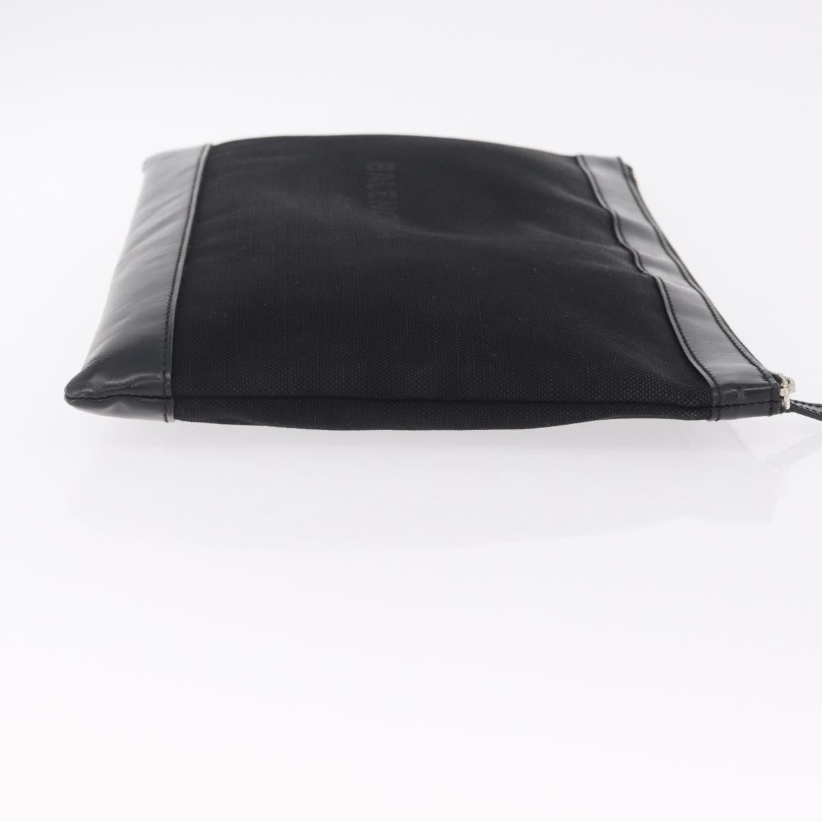 Balenciaga Navy Zip Canvas And Leather Black Canvas Clutche & Pouche Bag (Pre-Owned)