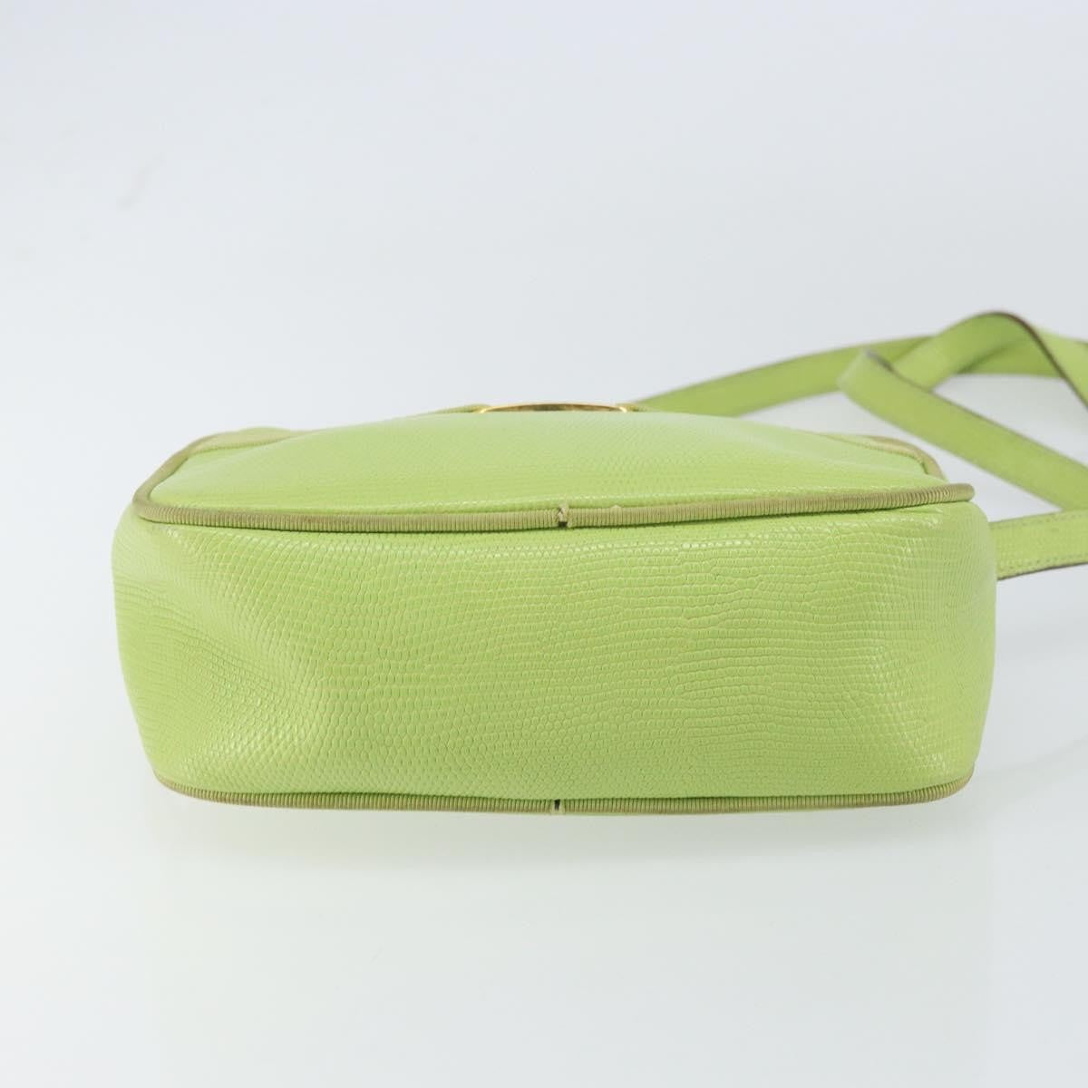 Salvatore Ferragamo Vala Leather Green Leather Shoulder Bag Bag (Pre-Owned)