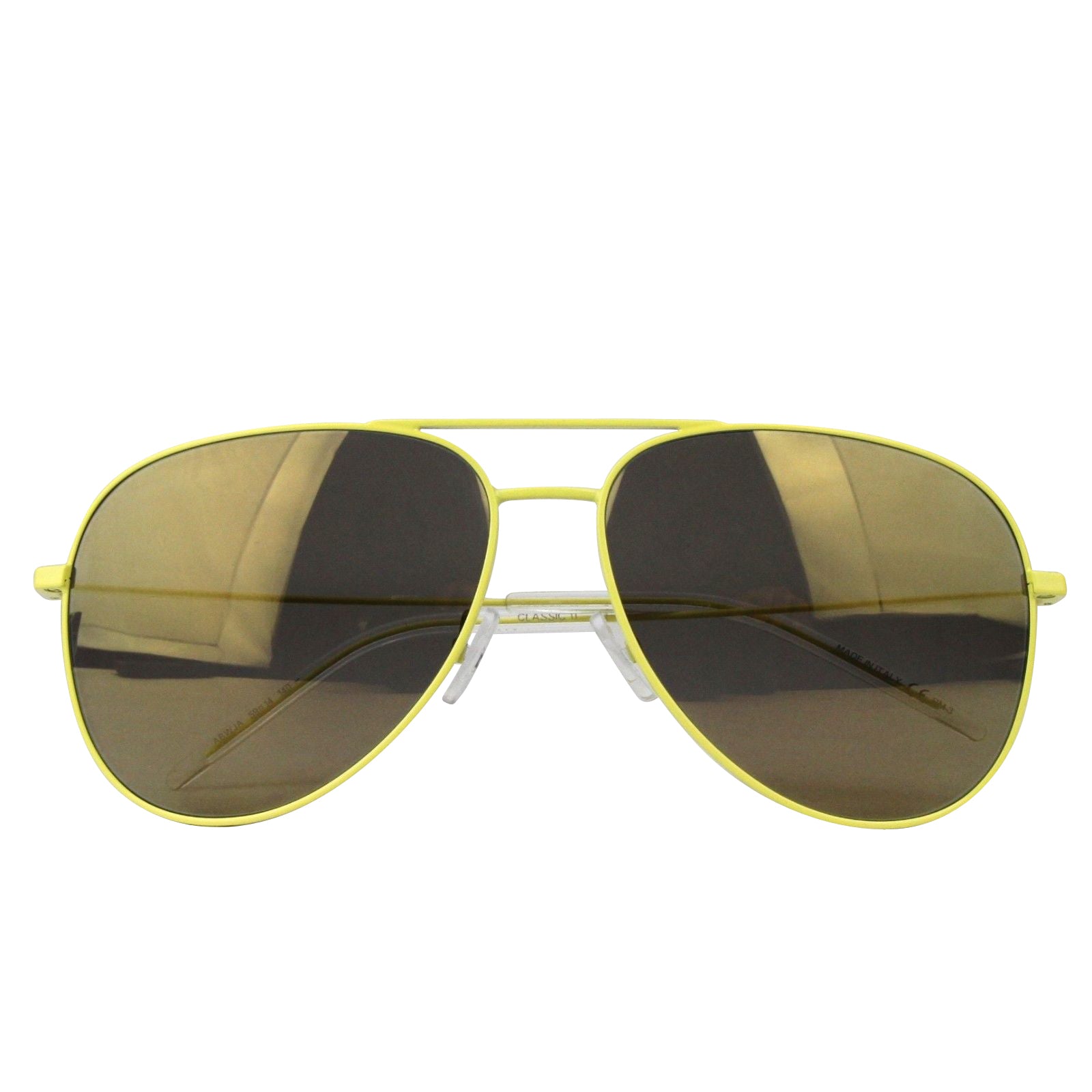 Saint Laurent Men's Yellow Metal Classic 11 Aviator Sunglasses