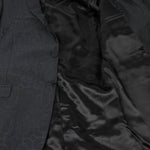 Gucci Men's Emerald Jacquard Dylan 60 Black Wool Silk 2 Buttons Jacket