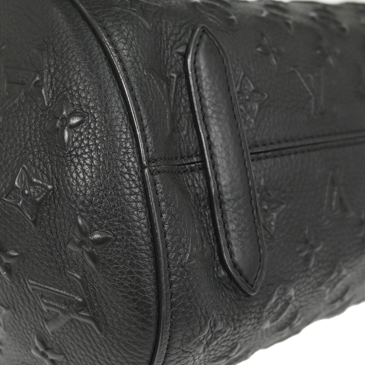 Louis Vuitton Papillon Monogram Black Leather Handbag (Pre-Owned)