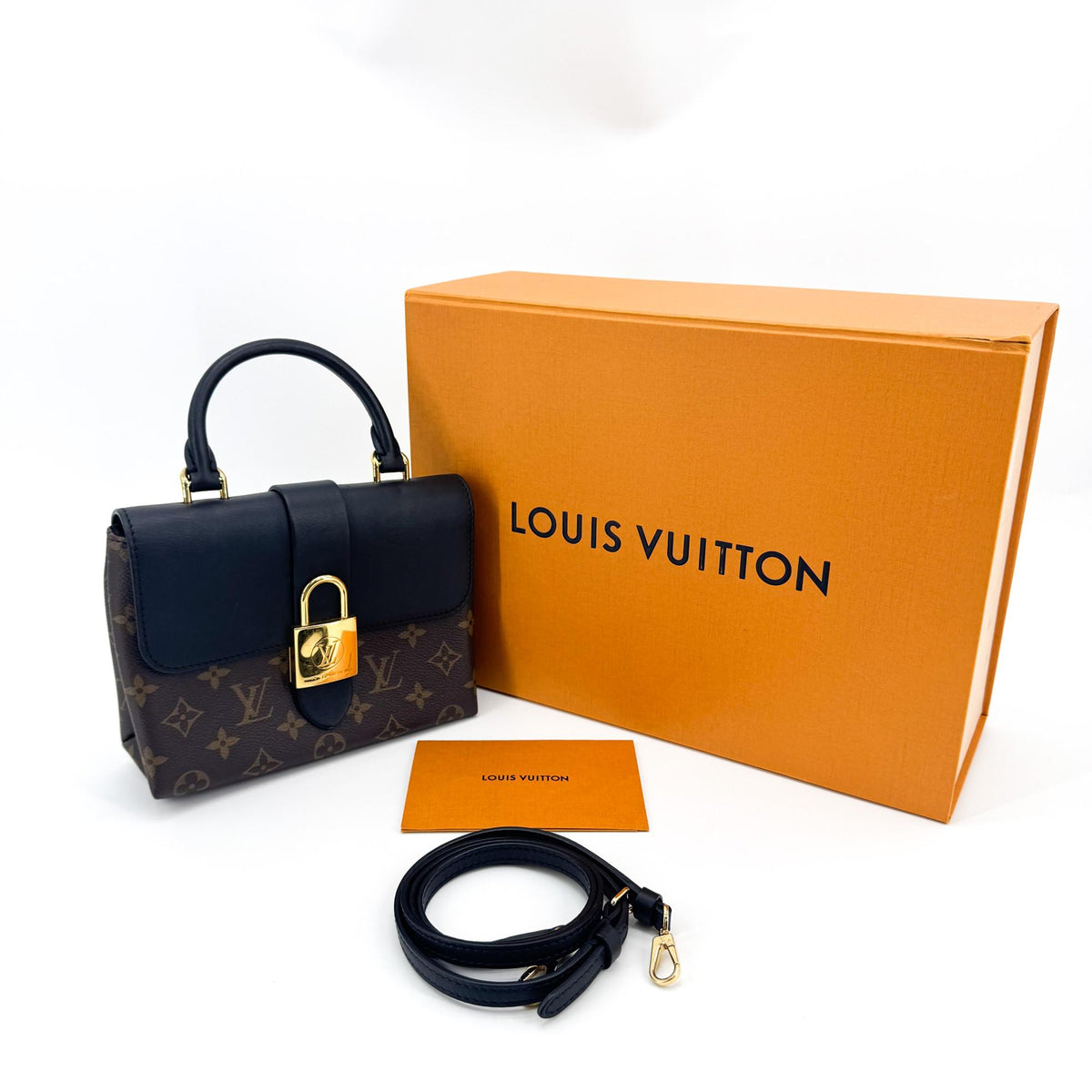 Louis Vuitton Locky Monogram Canvas With Leather Black Canvas Handbag (Pre-Owned)