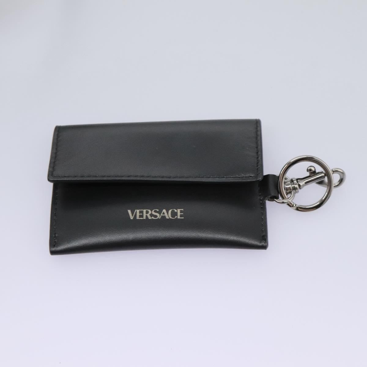 Versace La Greca Leather Black Leather Shoulder Bag Bag (Pre-Owned)