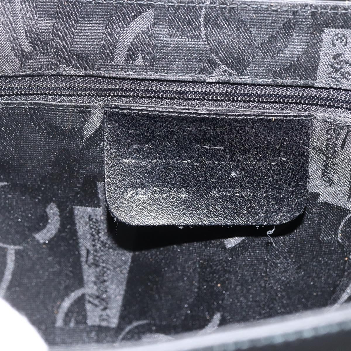 Salvatore Ferragamo Vala Canvas Black Canvas Shoulder Bag Bag (Pre-Owned)