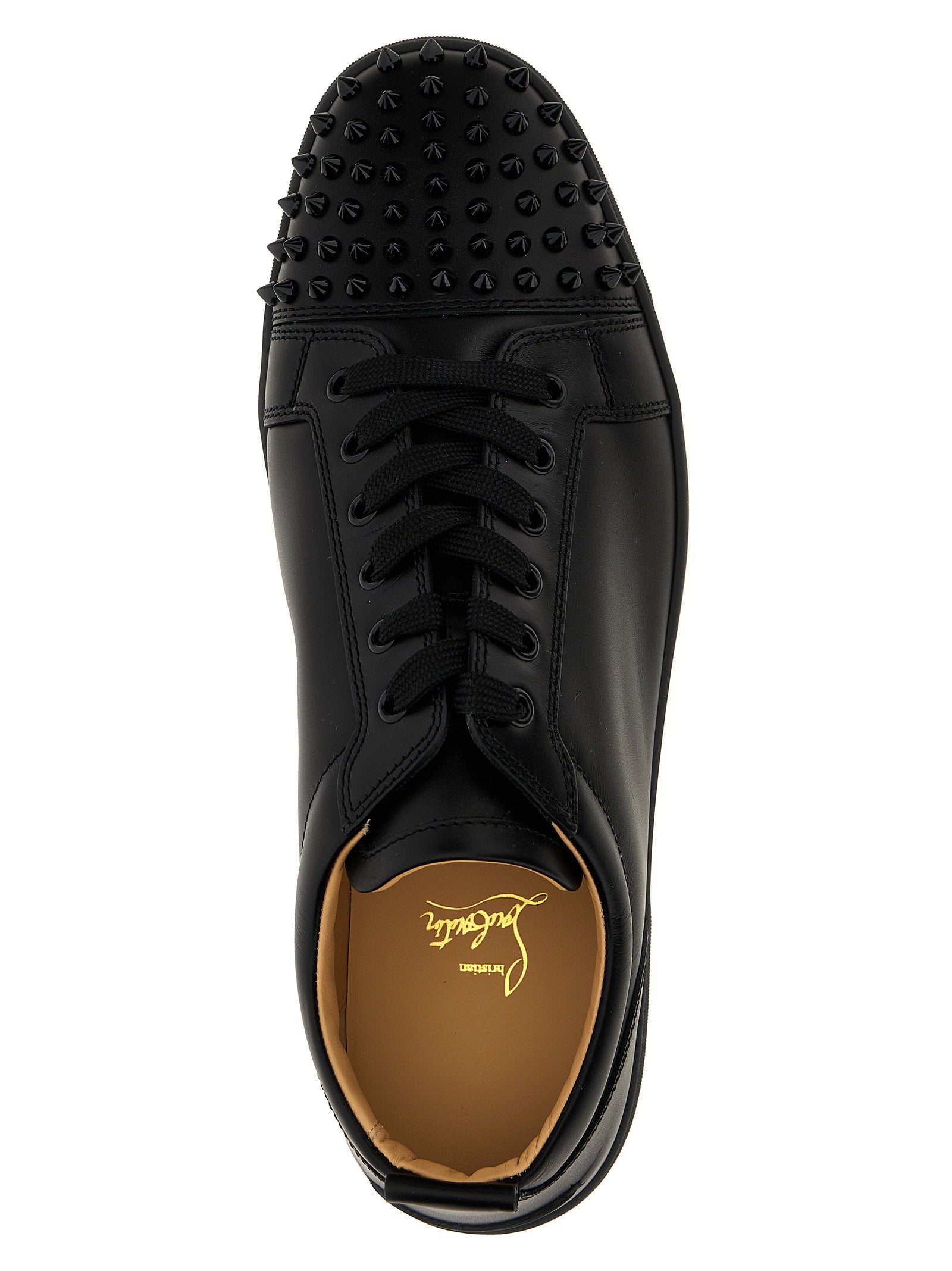 Christian Louboutin Men's Louis Junior Spikes Flat Sneakers