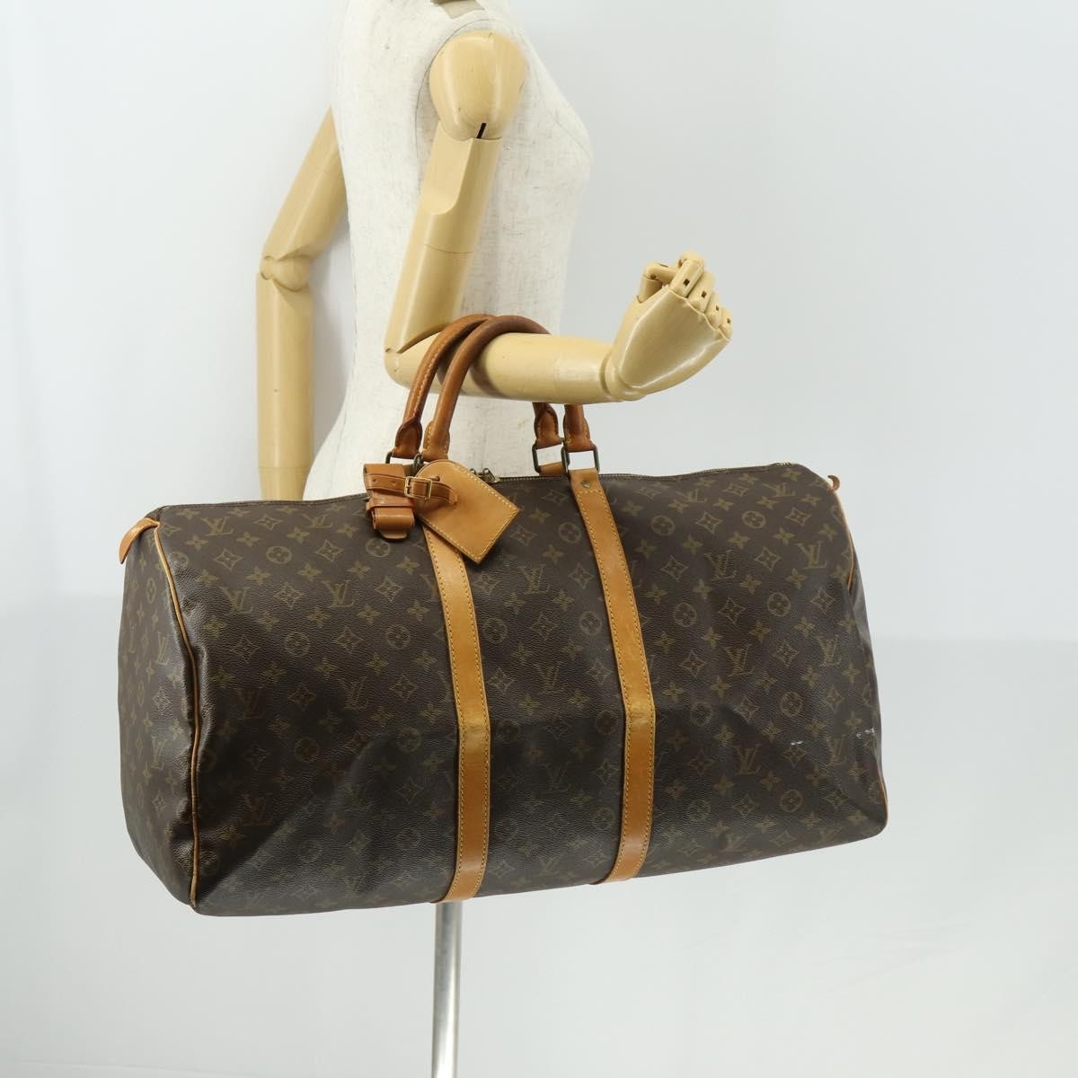 Louis Vuitton Keepall Monogram Canvas Brown Canvas Travel Bag Bag (Pre-Owned)
