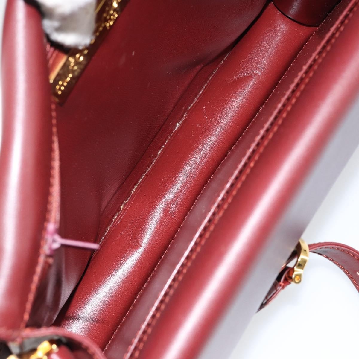 Cartier Must De Cartier Leather Burgundy Leather Shoulder Bag Bag (Pre-Owned)