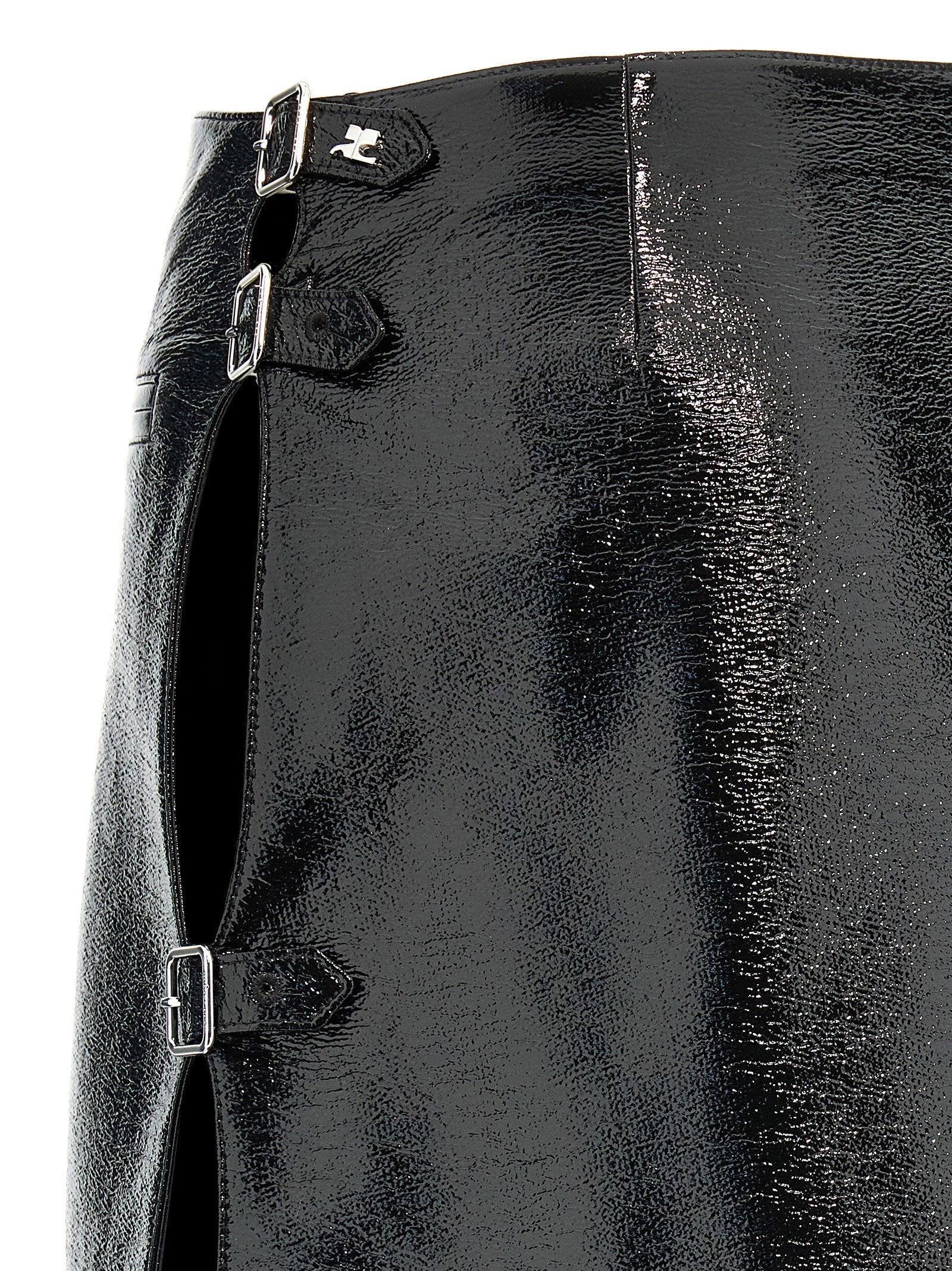 Courreges Women's Mini Multi Sangle Vinyl Skirt