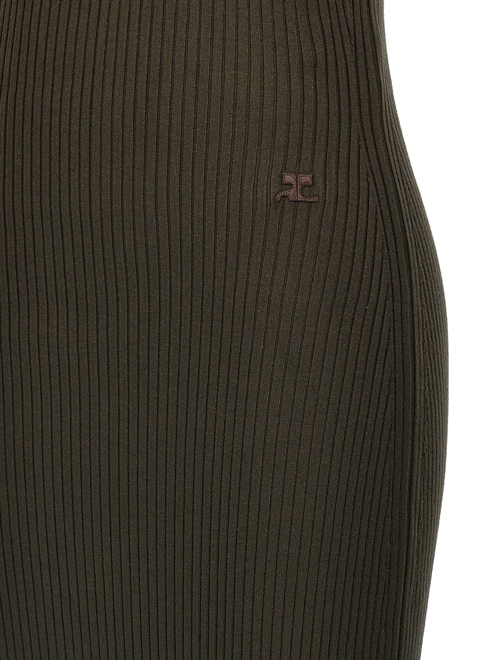 Courreges Women's Twist Rib Knit Long Dress