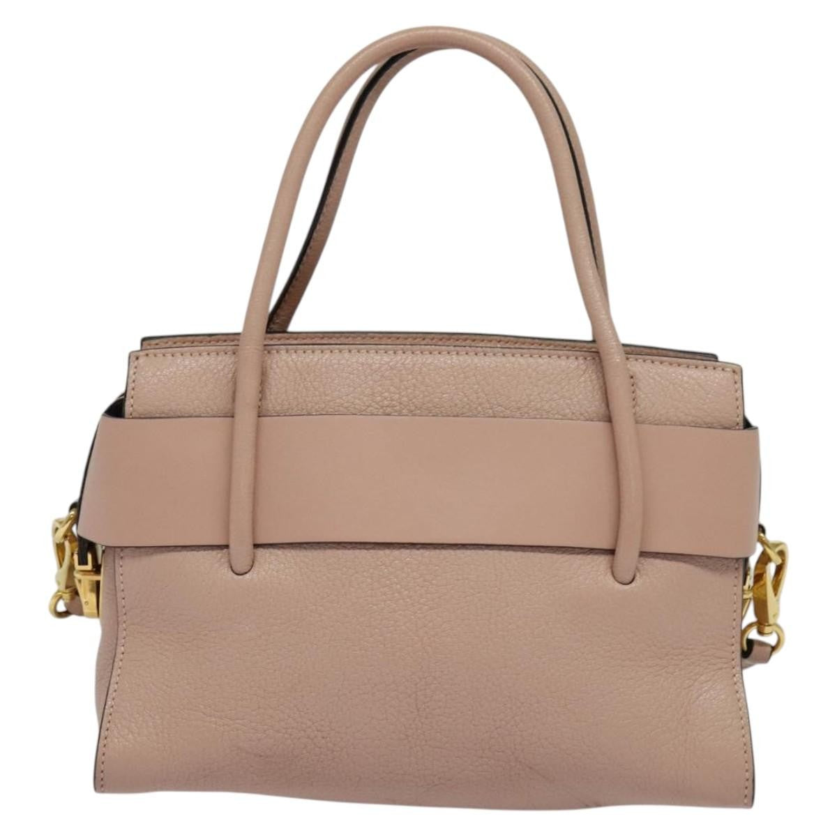 Miu Miu Madras Fiocco Bow Leather Pink Leather Bag (Pre-Owned)