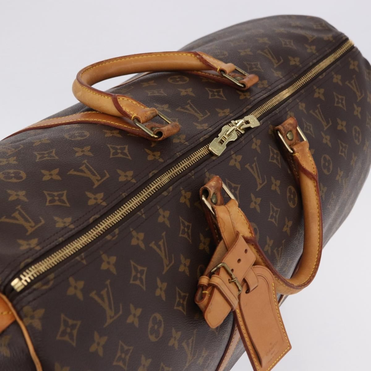 Louis Vuitton Keepall Monogram Brown Canvas Travel Bag Bag (Pre-Owned)