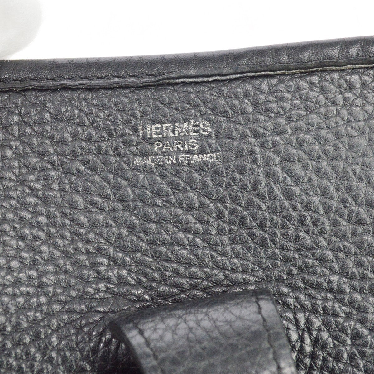 Hermes Evelyne Bag Gen Ii Clemence Black Leather Handbag (Pre-Owned)