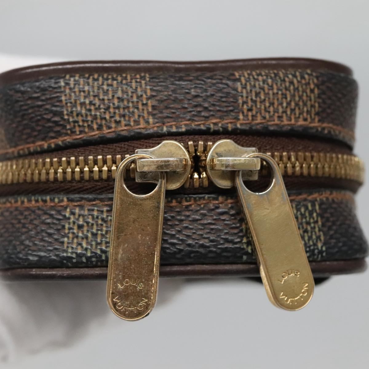 Louis Vuitton Etui Okapi Camera Case Damier Ebene Brown Canvas Bag (Pre-Owned)