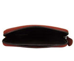 Bottega Veneta Unisex Smartphone Case Rust Red Woven Leather Coin Purse