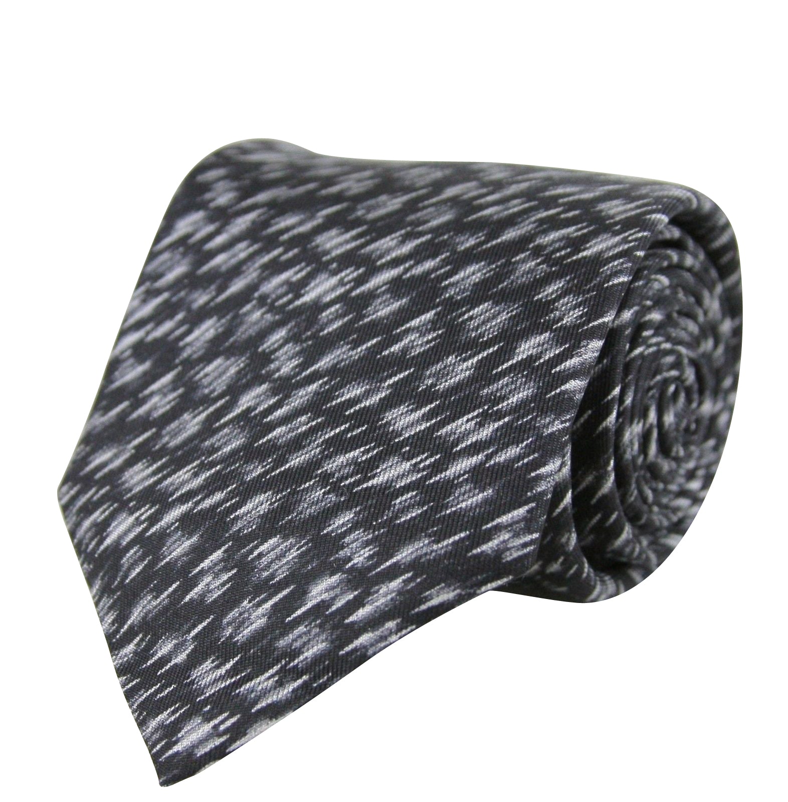 Dry Brush Black White Silk Pattern Tie 1061
