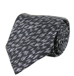 Bottega Veneta Men's Dry Brush Black/White Silk Pattern Tie 325511 1061