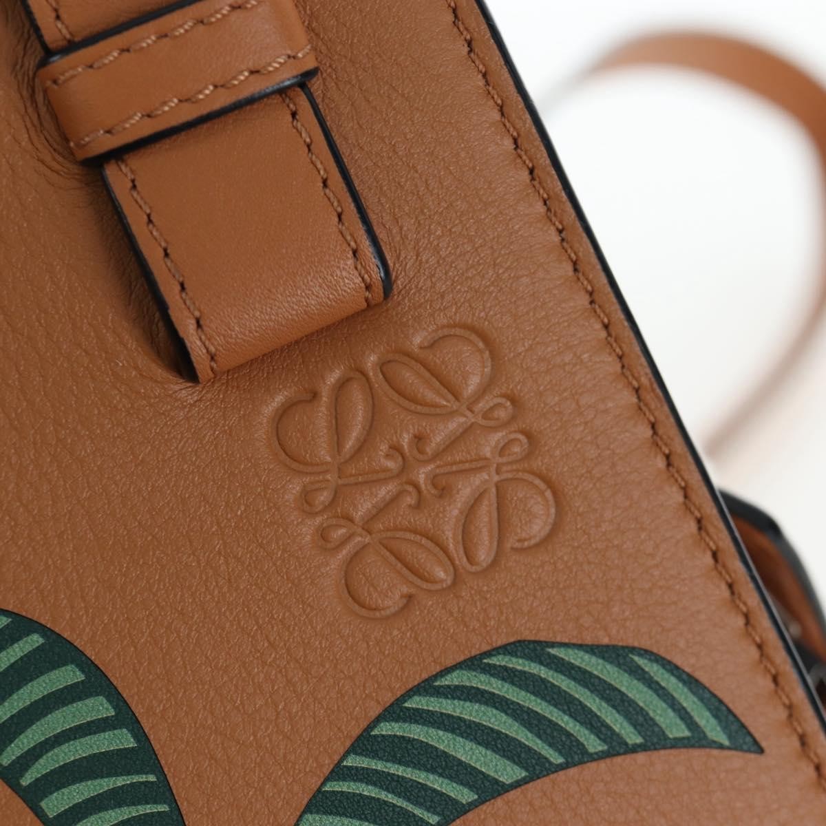 Loewe Ken Price Hammock Printed Leather And Canvas Beige Canvas Handbag (Pre-Owned)