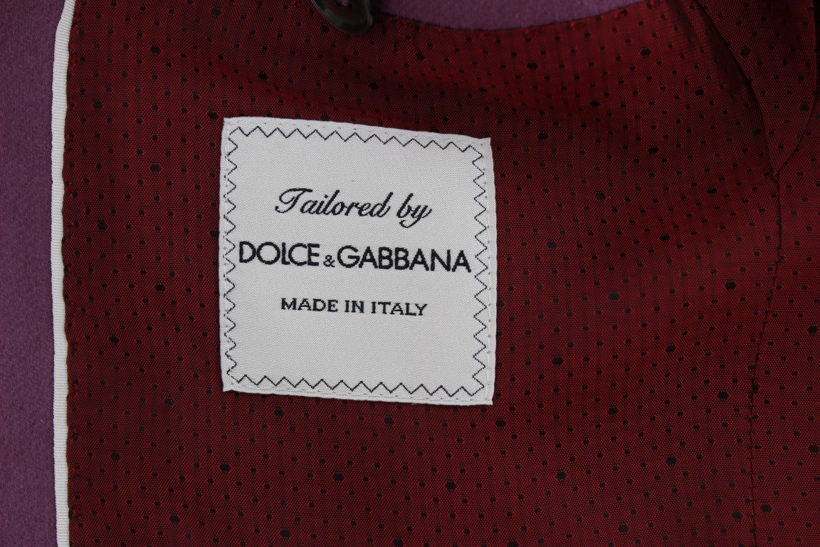 Dolce & Gabbana Purple Cashmere Slim Fit Blazer Men's Jacket