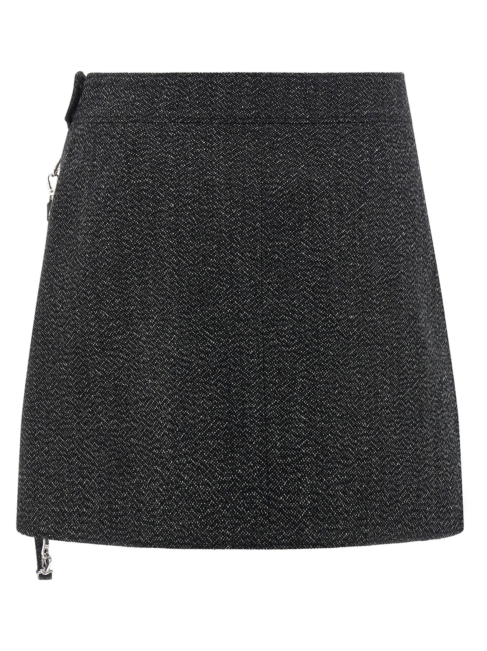 Courreges Women's Zipped Caviar Mini Skirt