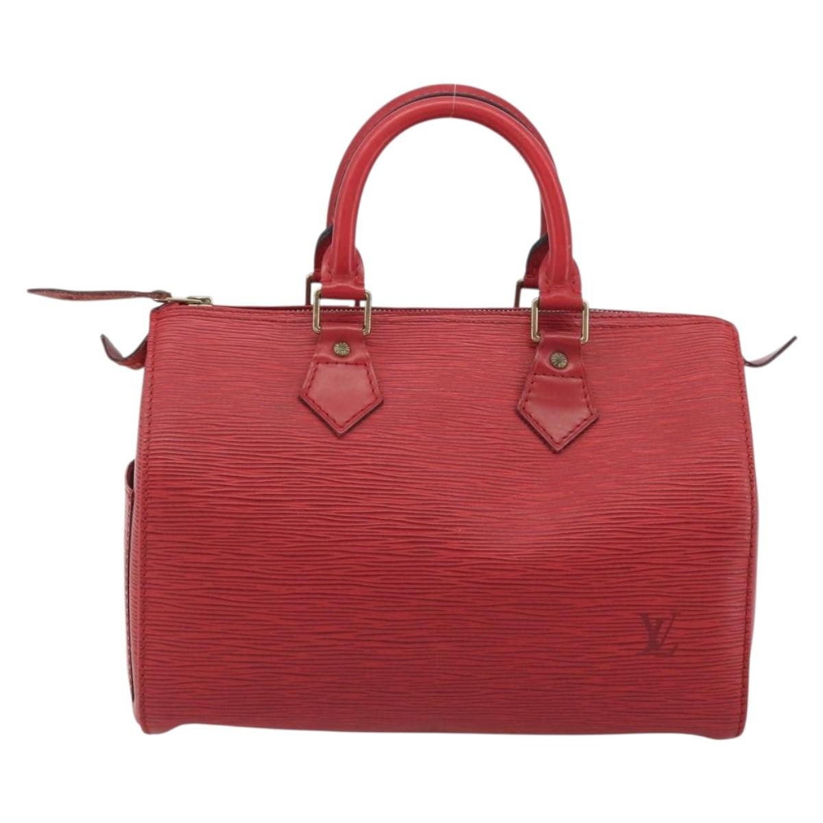 Louis Vuitton Speedy Epi Leather Red Leather Handbag (Pre-Owned)