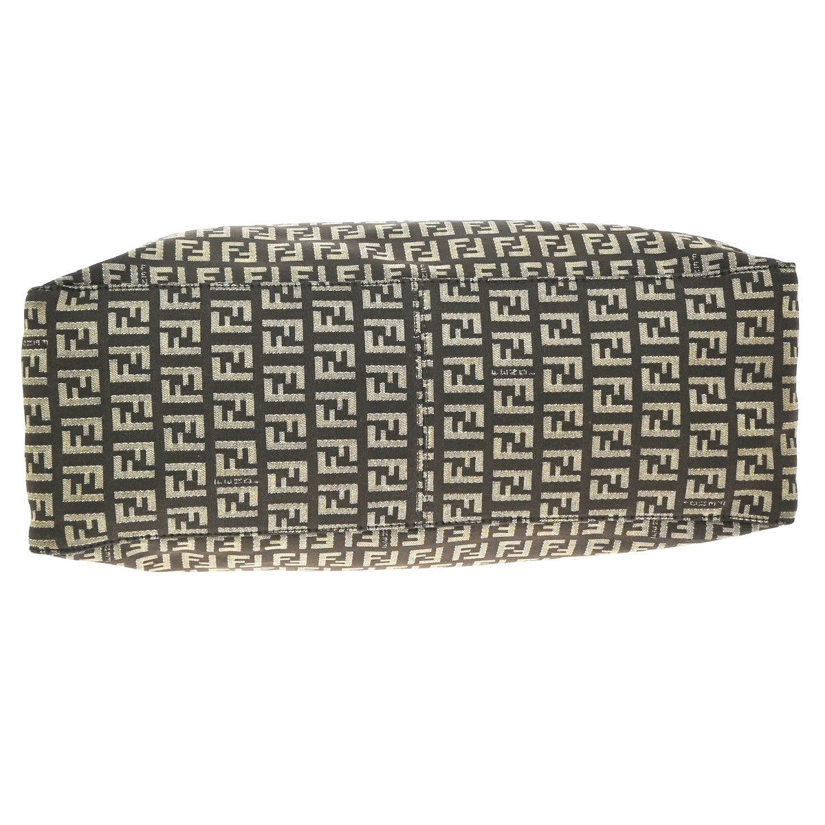 Fendi Shoulder Zucchino Canvas Brown Canvas Shoulder Bag Bag (Pre-Owned)