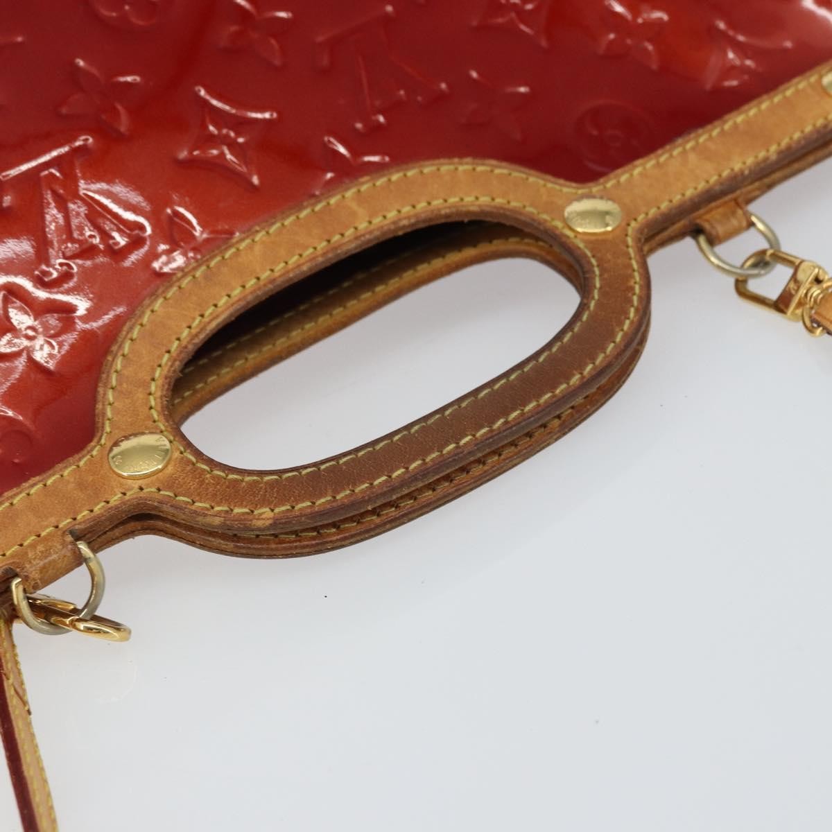 Louis Vuitton Roxbury Drive Monogram Vernis Red Patent_Leather Handbag (Pre-Owned)