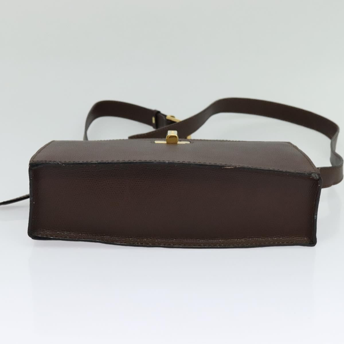 Celine Vintage Turnlock Leather Brown Leather Shoulder Bag Bag (Pre-Owned)