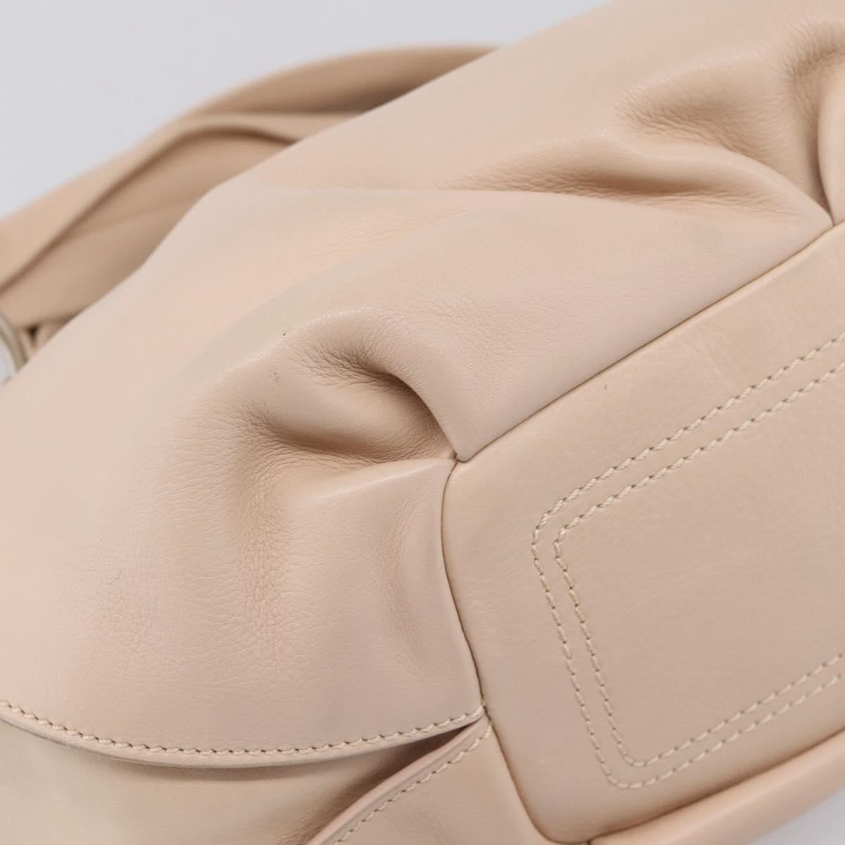Celine Bittersweet Leather Beige Leather Handbag (Pre-Owned)