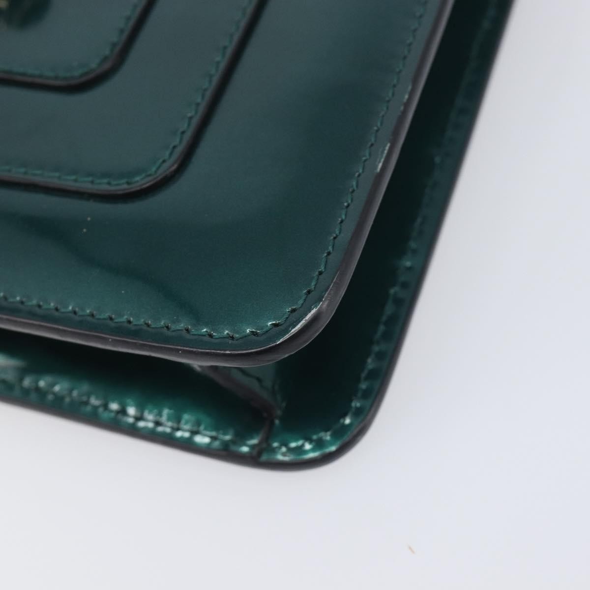 Bvlgari Serpenti Forever Patent Green Patent_Leather Shoulder Bag Bag (Pre-Owned)
