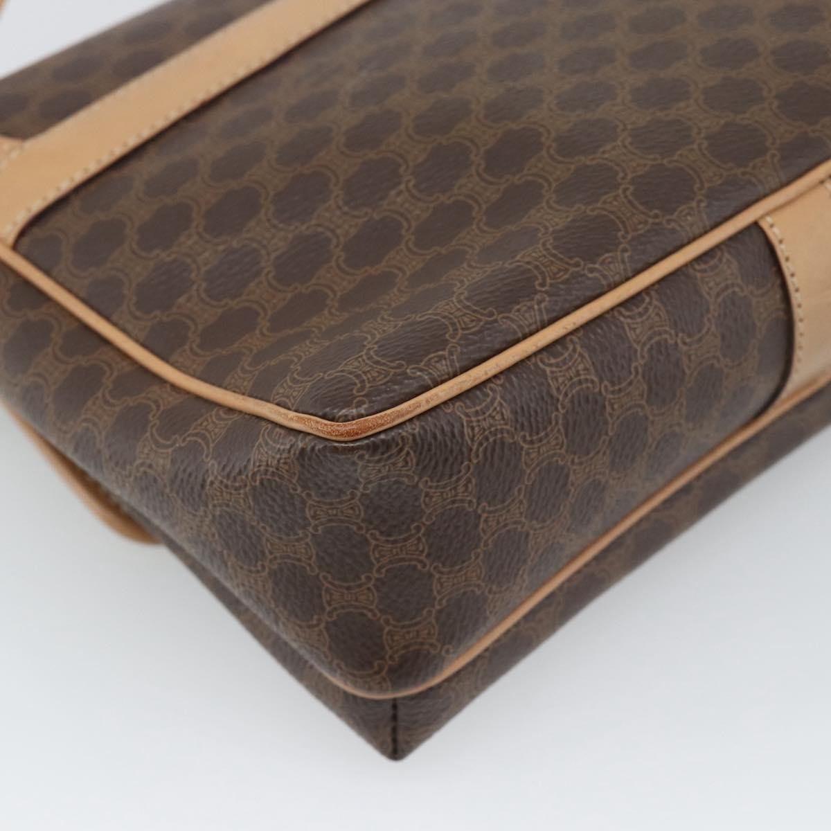 Celine Macadam Canvas Brown Canvas Shoulder Bag Bag (Pre-Owned)