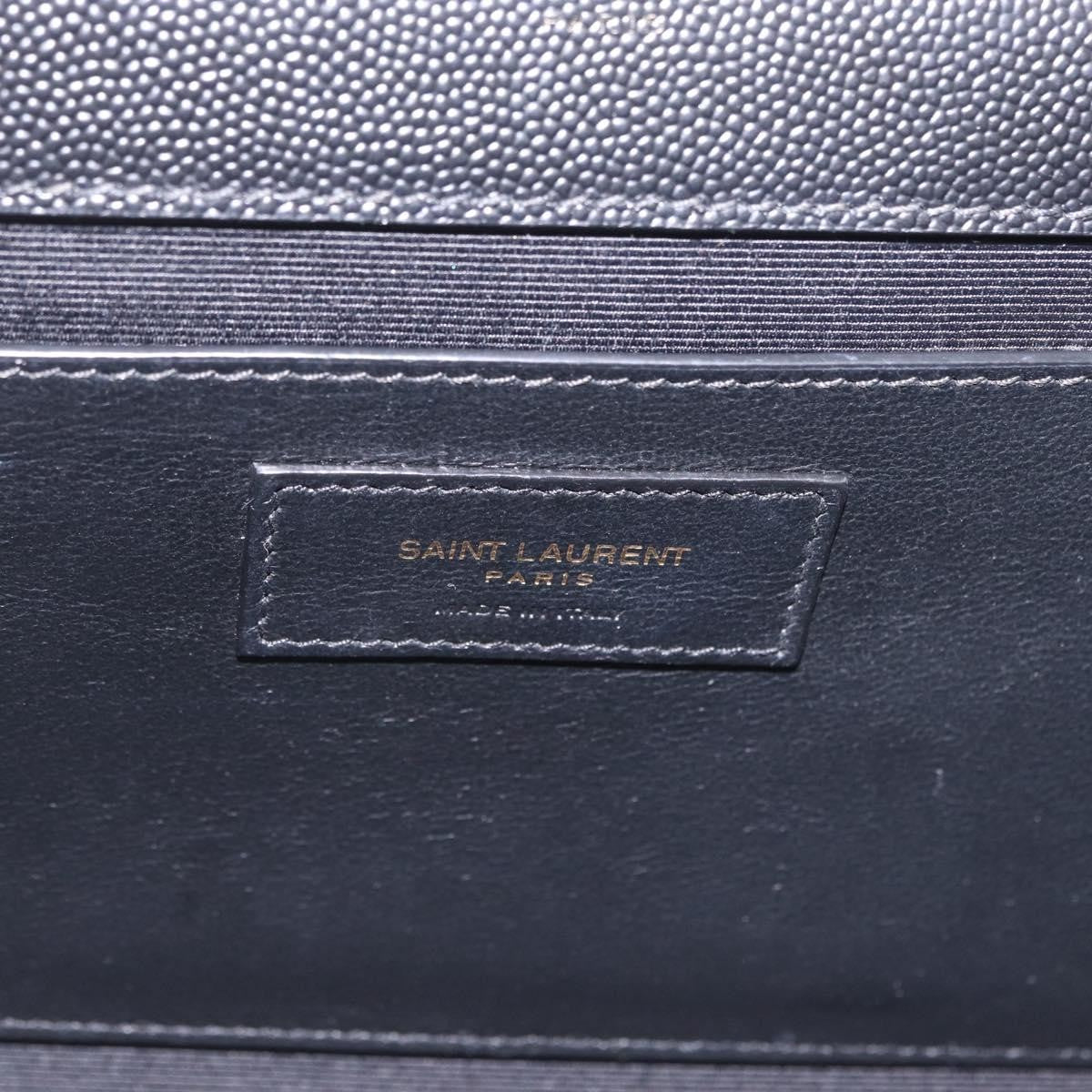 Saint Laurent Classic Monogram Leather Black Leather Crossbody Bag Bag (Pre-Owned)