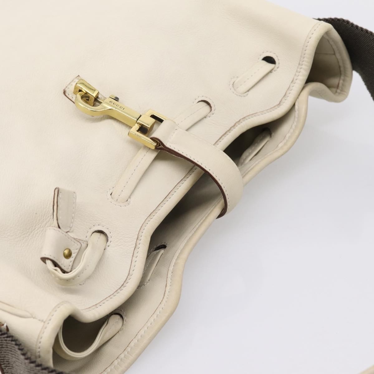 Gucci Shoulder Leather Beige Leather Shoulder Bag Bag (Pre-Owned)