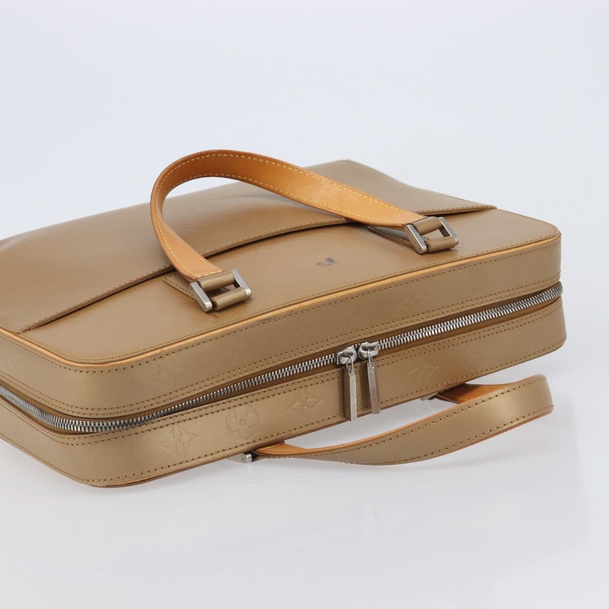Louis Vuitton Mat Malden Monogram Vernis Beige Canvas Handbag (Pre-Owned)