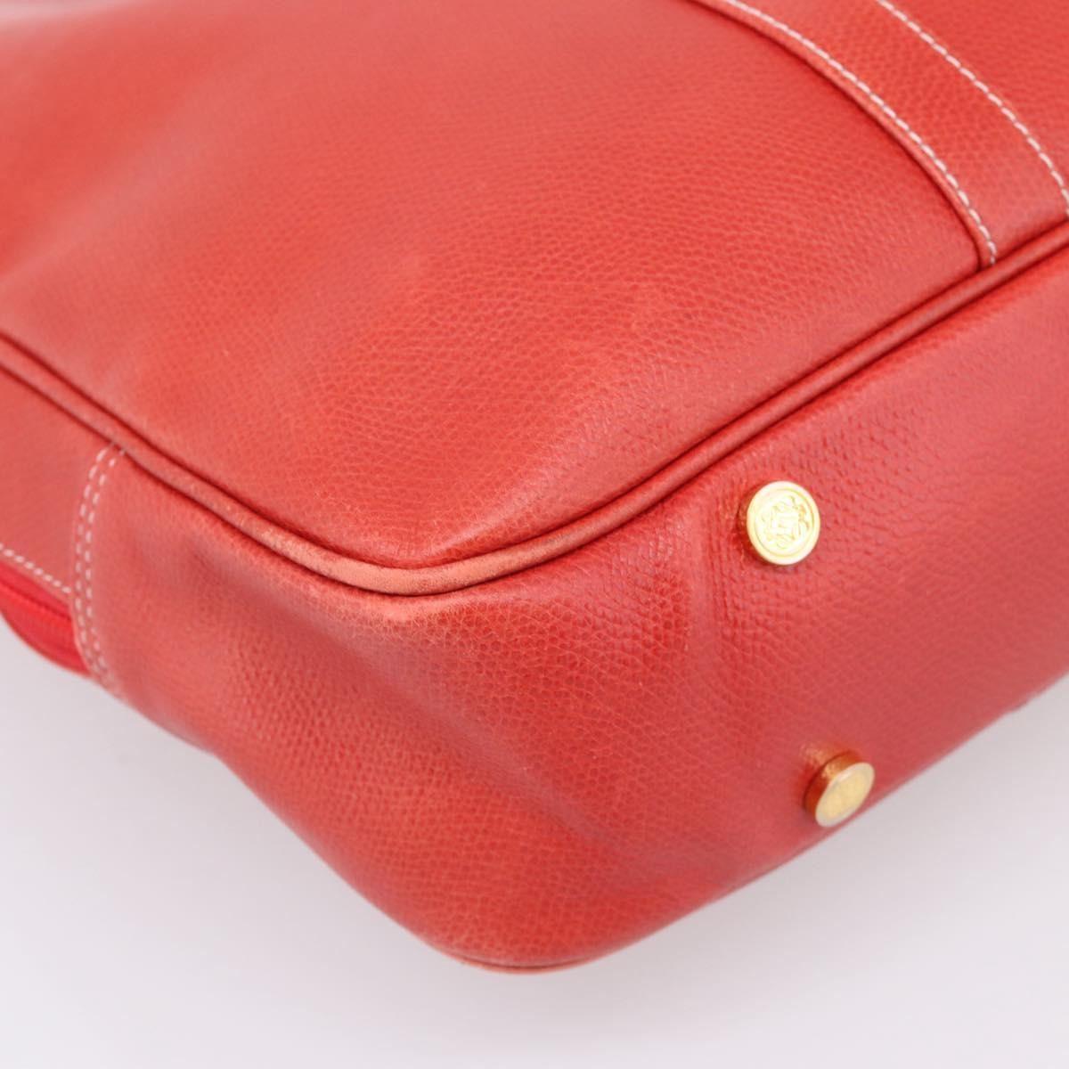 Loewe Anagram Business Leather Red Leather Briefcase Bag (Pre-Owned)
