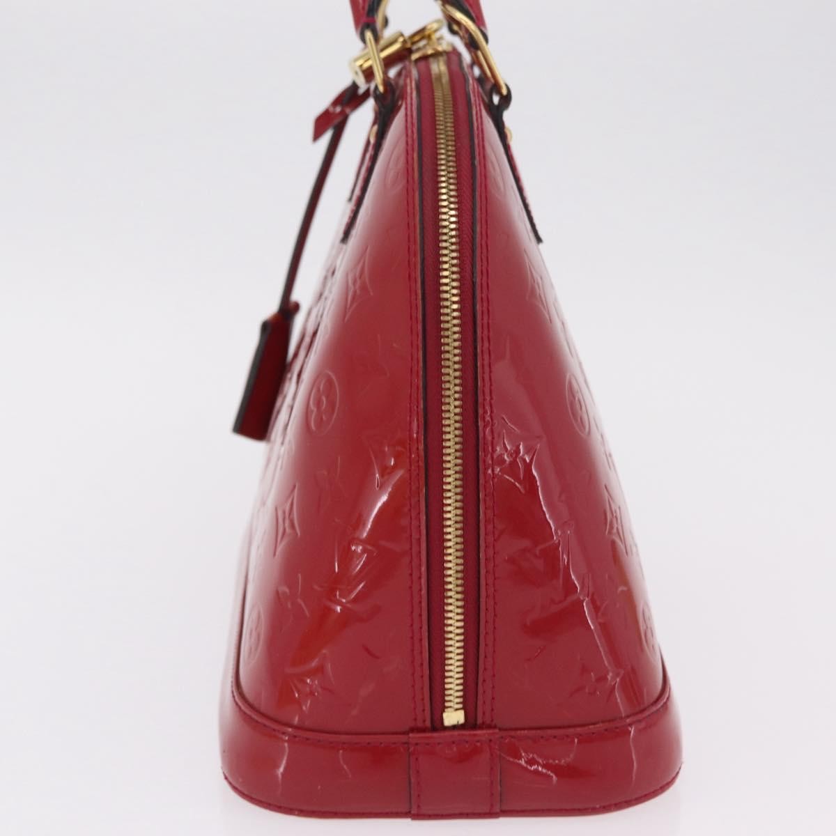 Louis Vuitton Alma Monogram Vernis Pink Patent_Leather Handbag (Pre-Owned)