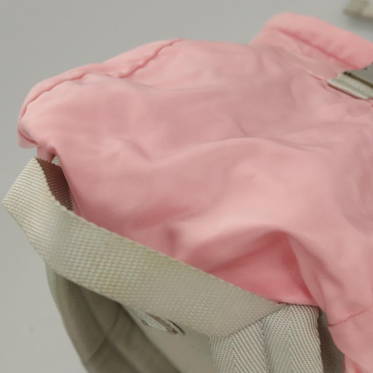 Prada Single Buckle Pocket Tessuto Pink Nylon Backpack Bag (Pre-Owned)