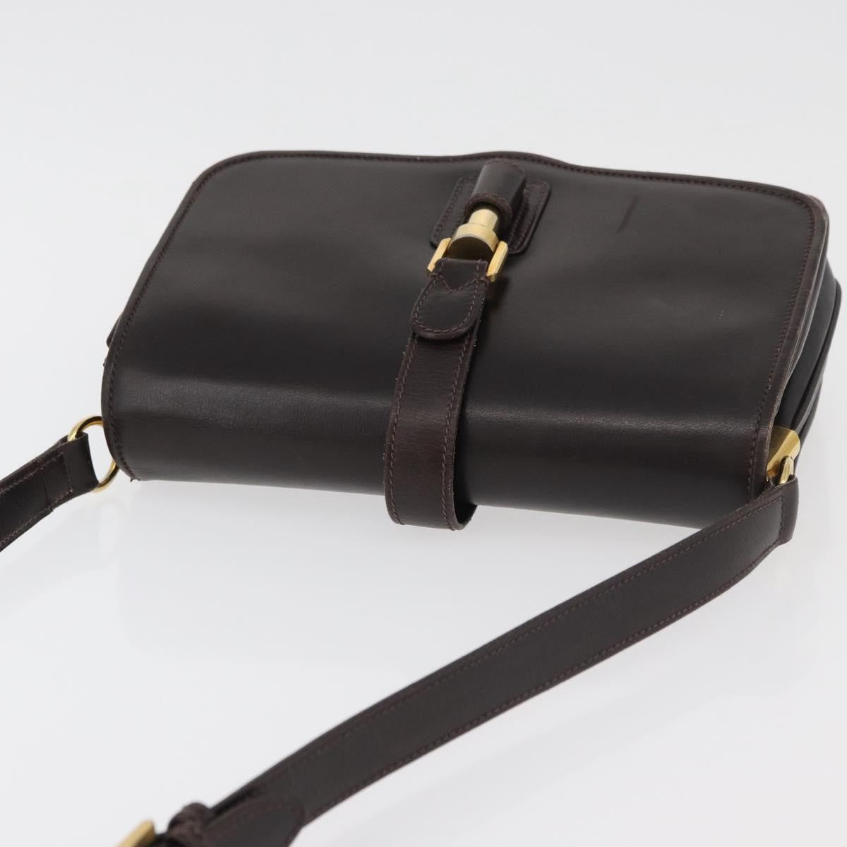 Gucci Vintage Leather Brown Leather Shoulder Bag Bag (Pre-Owned)