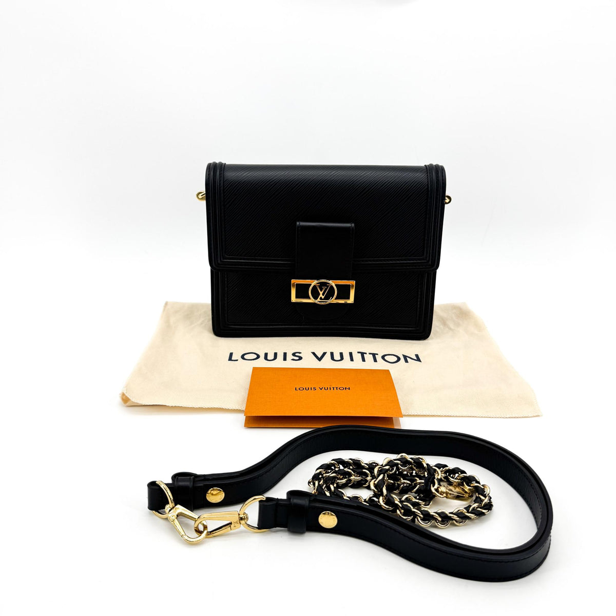 Louis Vuitton Dauphine Epi Leather Black Leather Shoulder Bag Bag (Pre-Owned)