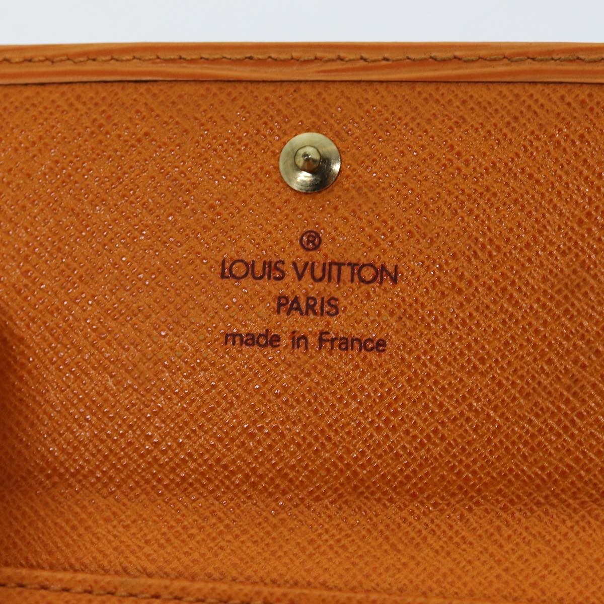 Louis Vuitton Compact Porte Tresor International Epi Leather Orange Leather Wallets Accessory (Pre-Owned)
