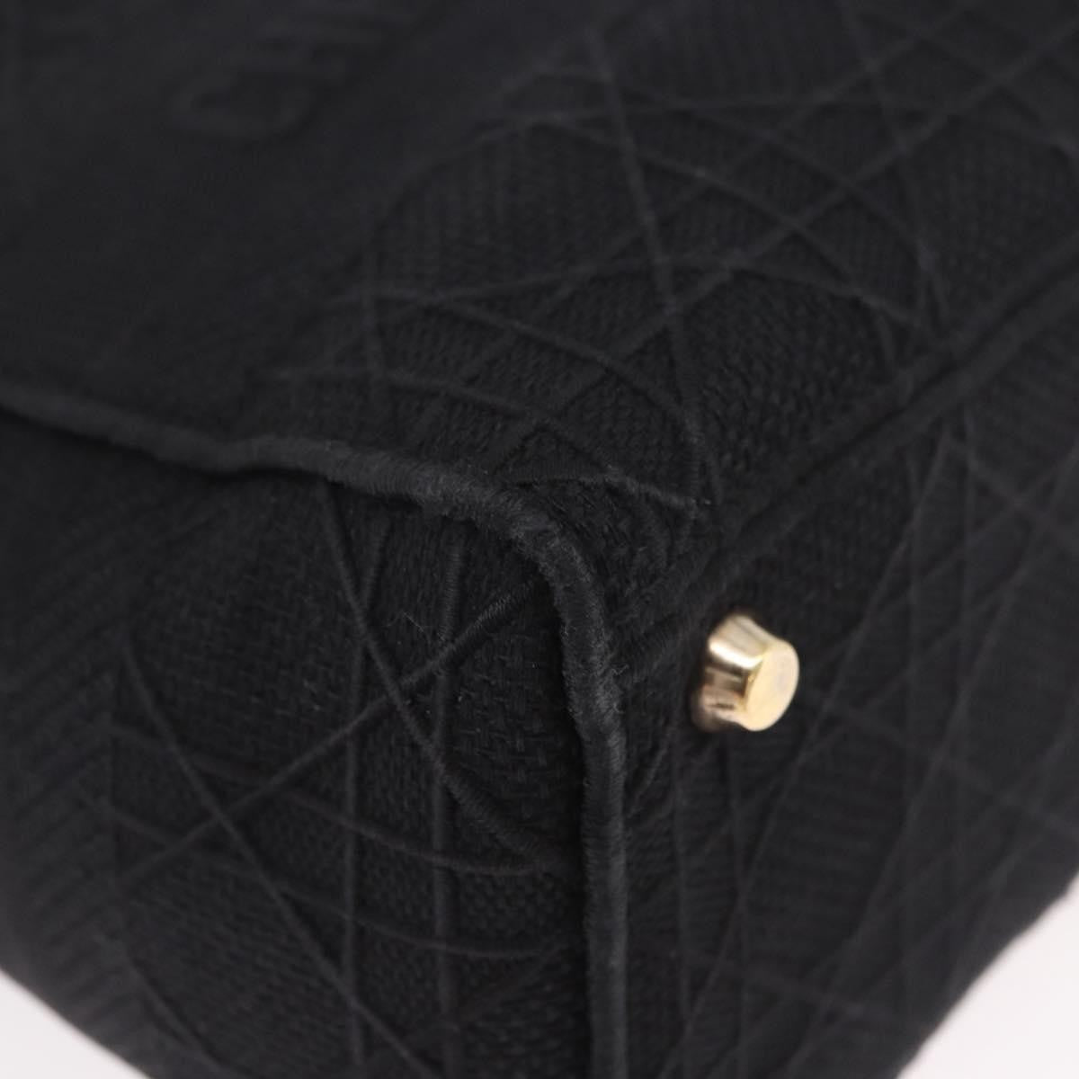 Christian Dior Lady Dior Black Canvas Handbag (Pre-Owned)