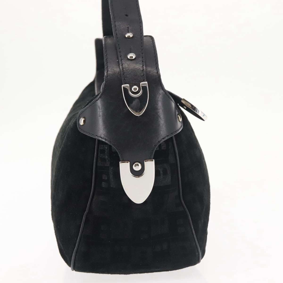 Bally Vintage Suede Black Suede Shoulder Bag Bag (Pre-Owned)