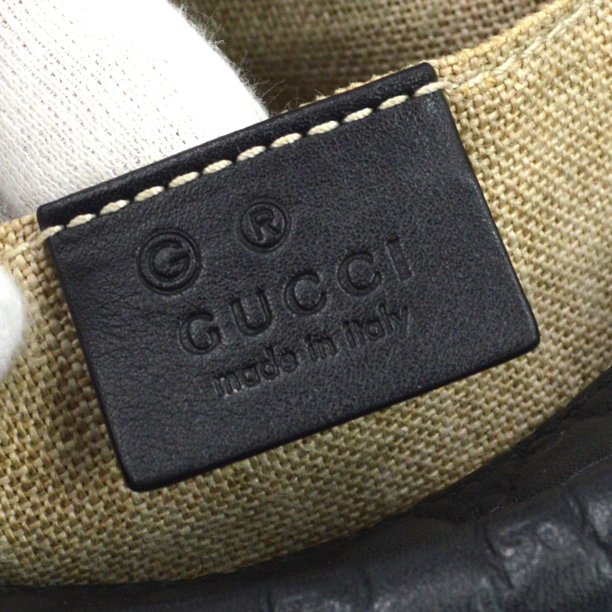 Gucci Bree Disco Microguccissima Leather Black Leather Crossbody Bag Bag (Pre-Owned)